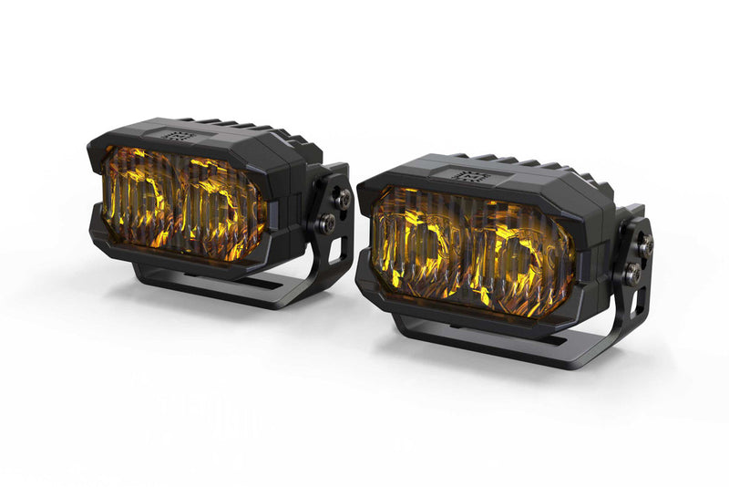 Morimoto 2Banger LED Pods: HXB Combo Beam | Amber