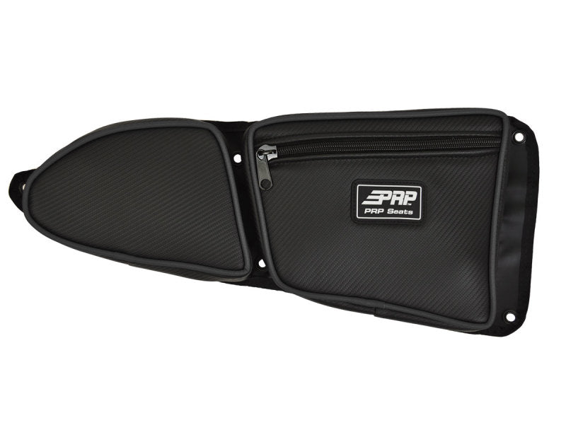 PRP Door Bag w/ Knee Pad For Polaris RZR | Passenger Side - Carbon Fiber Black Vinyl