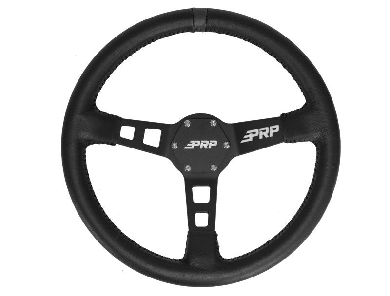 PRP Deep Dish Steering Wheel - Leather | Black