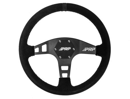 PRP Flat Steering Wheel - Suede | Black