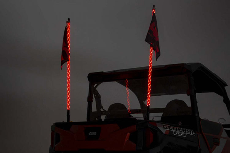Rough Country LED Multi-Color Whip | PAIR | 4 FT