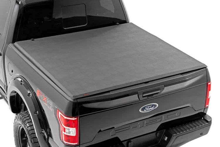 Rough Country Soft Tri-Fold Bed Cover | 21+ Ford F150