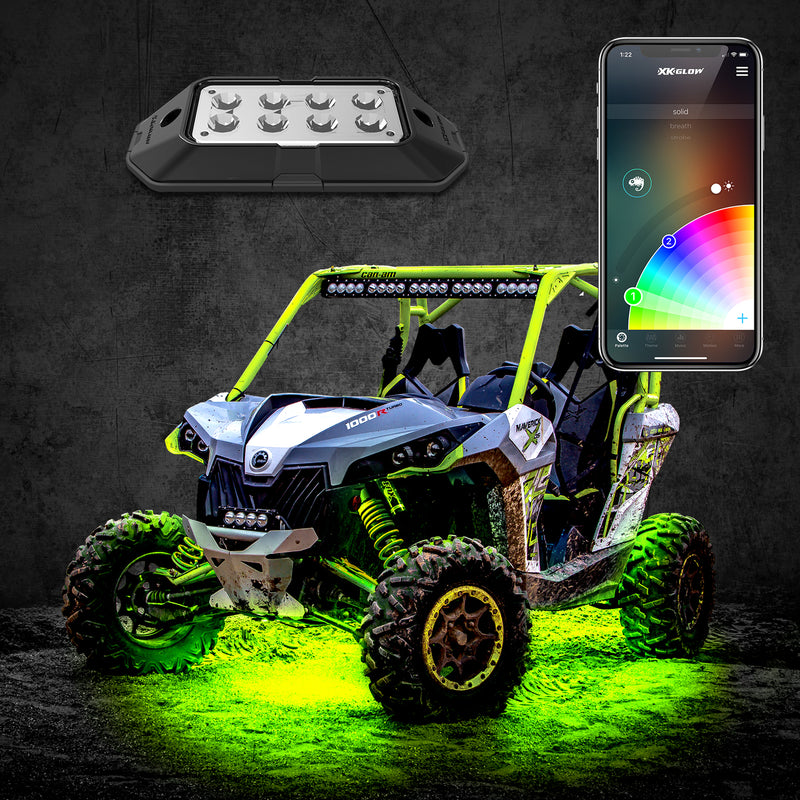 XK Glow RGB LED Rock Light Kit - 4PC