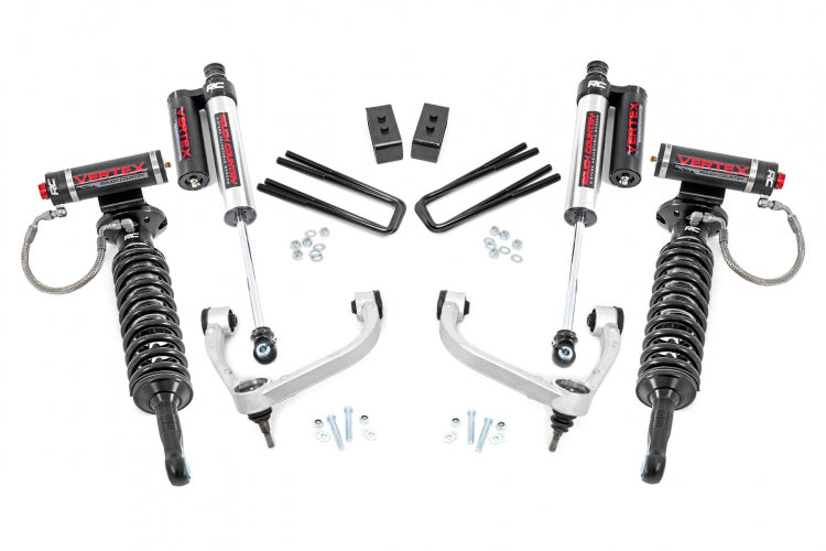 Rough Country 3" Lift Kit w/ Vertex Coilovers & Rear Vertex Reservoir | 09-13 Ford F150